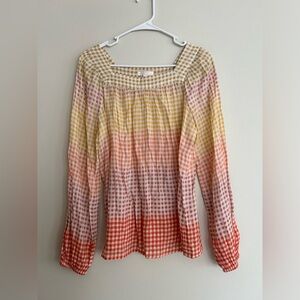 Lauren Conrad Rainbow Gingham Top